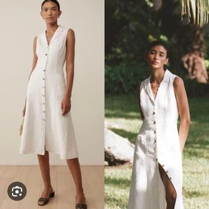 NWT Reformation Greene Linen Dress